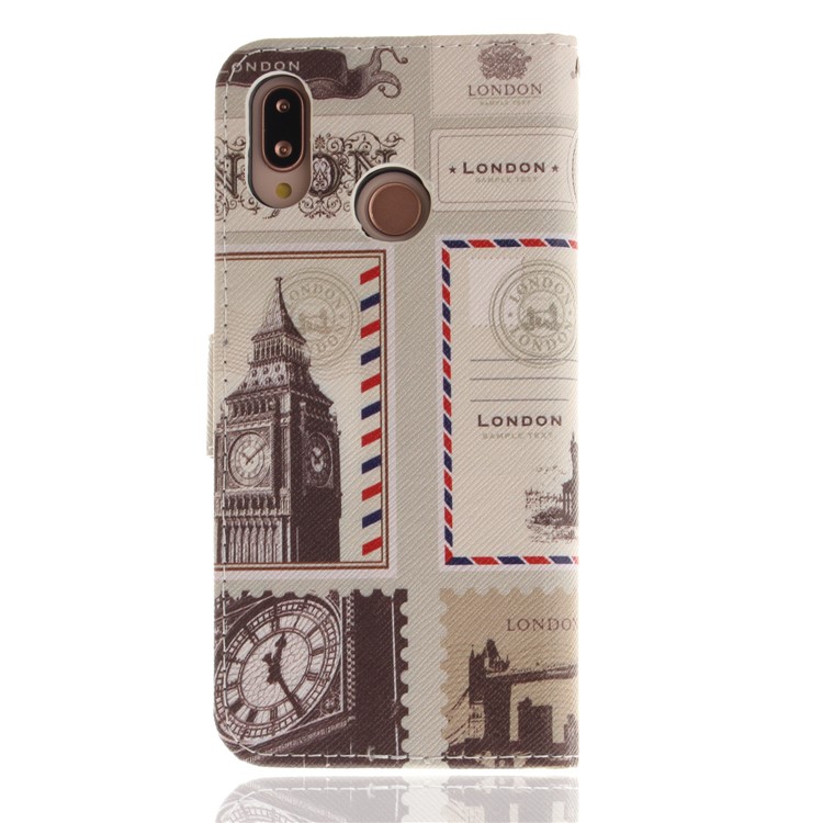 Patterned Wallet Stand PU Leather Cover for Huawei P20 Lite / Nova 3e - London Elements-2