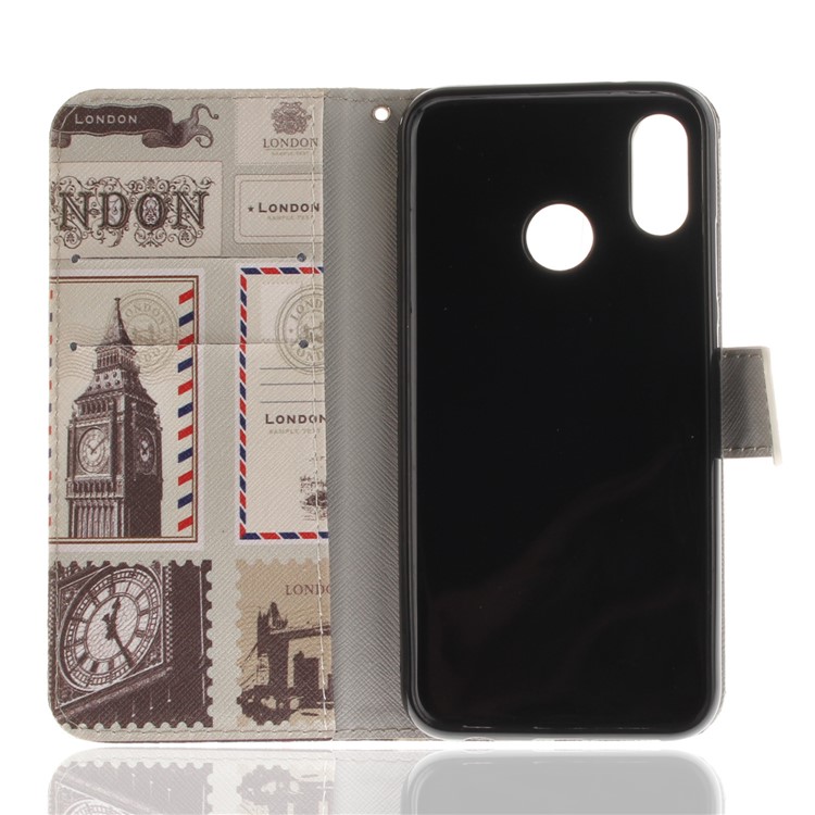 Patterned Wallet Stand PU Leather Cover for Huawei P20 Lite / Nova 3e - London Elements-8