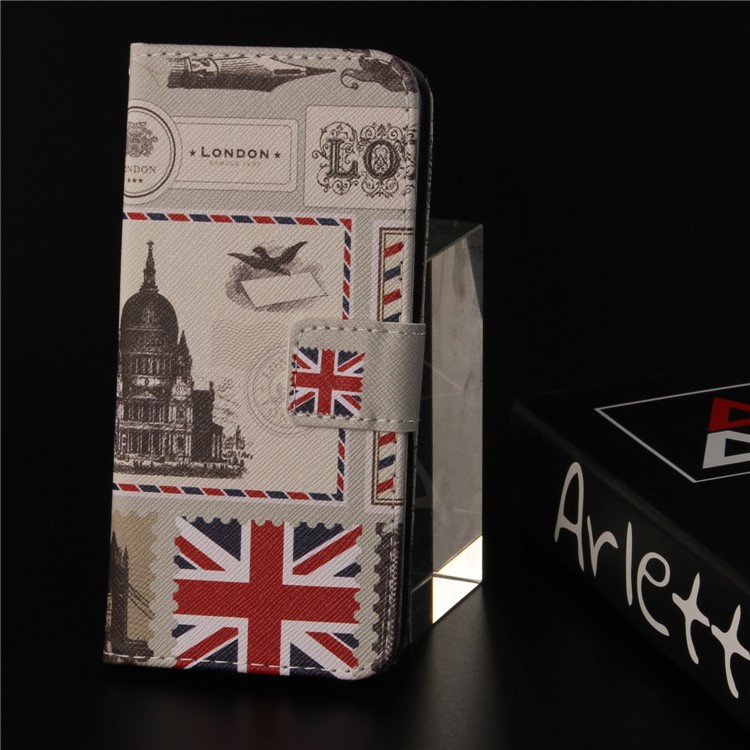Patterned Wallet Stand PU Leather Cover for Huawei P20 Lite / Nova 3e - London Elements-9