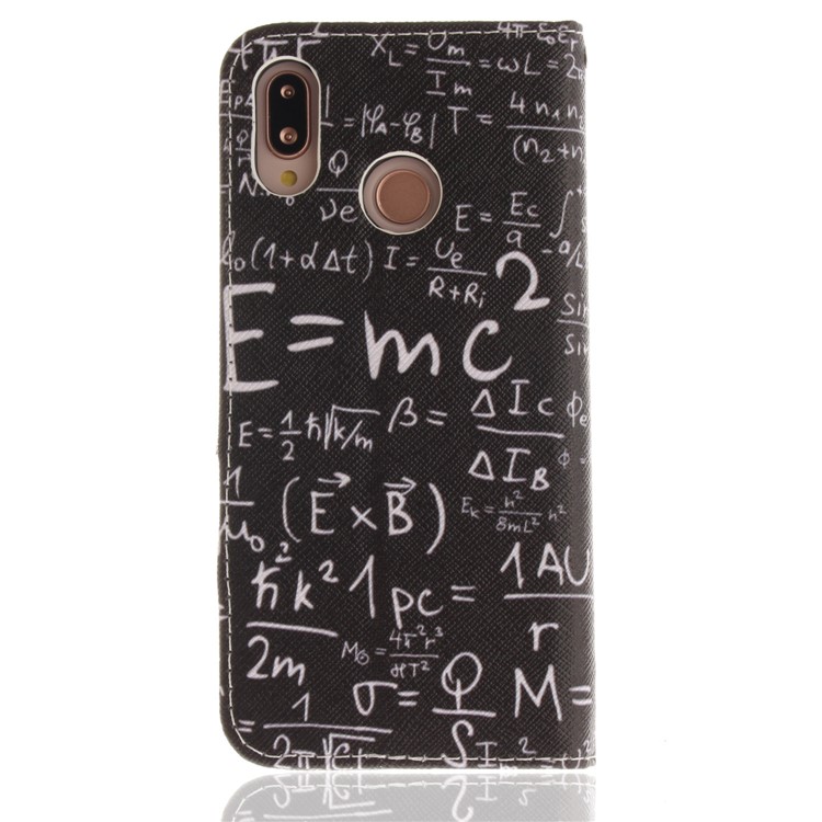 Patterned Wallet Stand PU Leather Shell for Huawei P20 Lite / Nova 3e - Formula-2