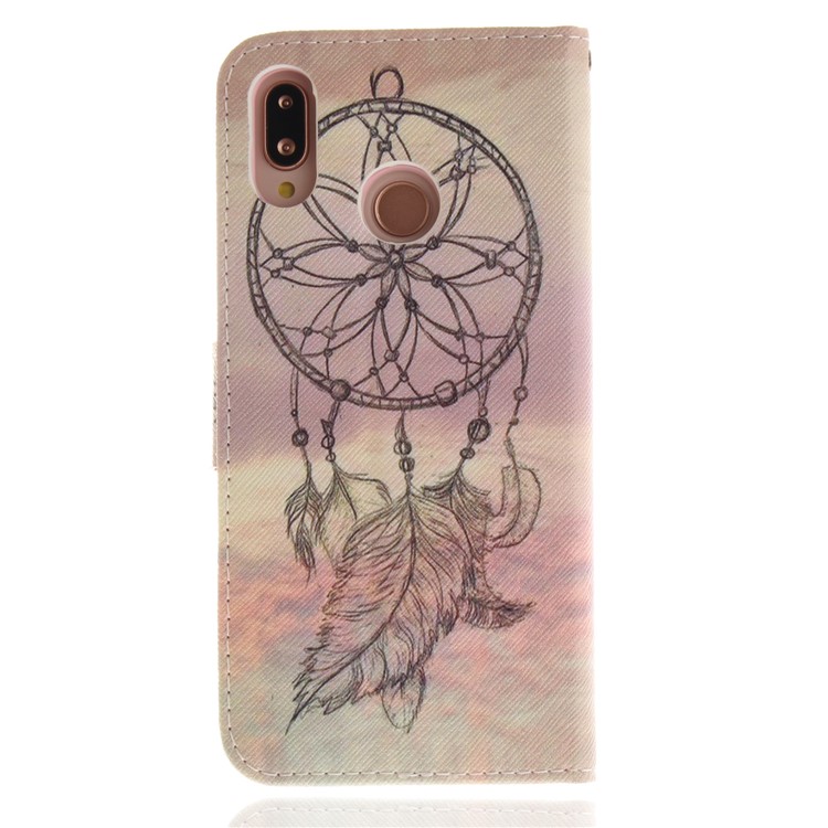 Patterned Wallet Stand PU Leather Phone Casing for Huawei P20 Lite / Nova 3e - Dream Catcher-2