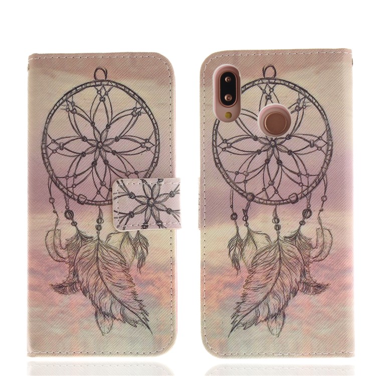 Patterned Wallet Stand PU Leather Phone Casing for Huawei P20 Lite / Nova 3e - Dream Catcher-3