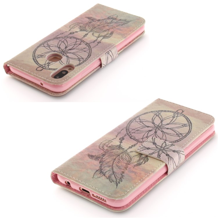 Patterned Wallet Stand PU Leather Phone Casing for Huawei P20 Lite / Nova 3e - Dream Catcher-4