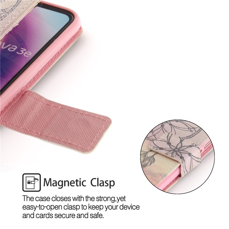 Patterned Wallet Stand PU Leather Phone Casing for Huawei P20 Lite / Nova 3e - Dream Catcher-6