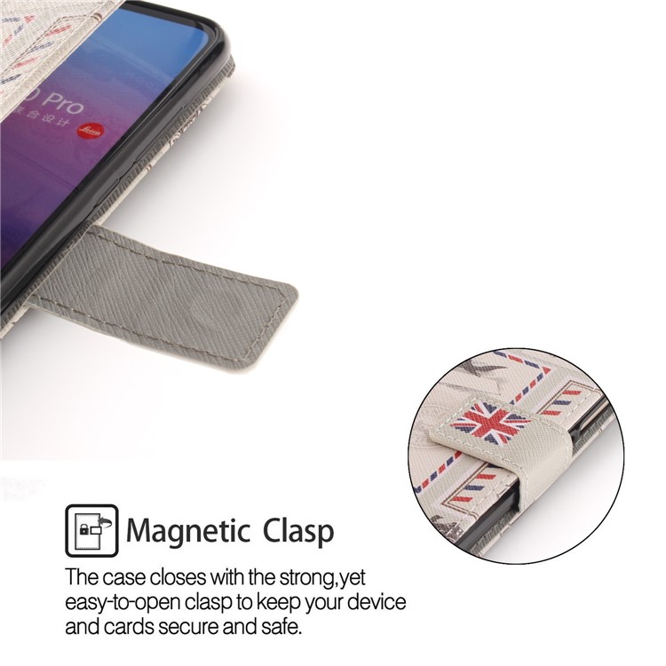 Pattern Printing Leather Wallet Cover for Huawei P20 Pro - UK Flag-6