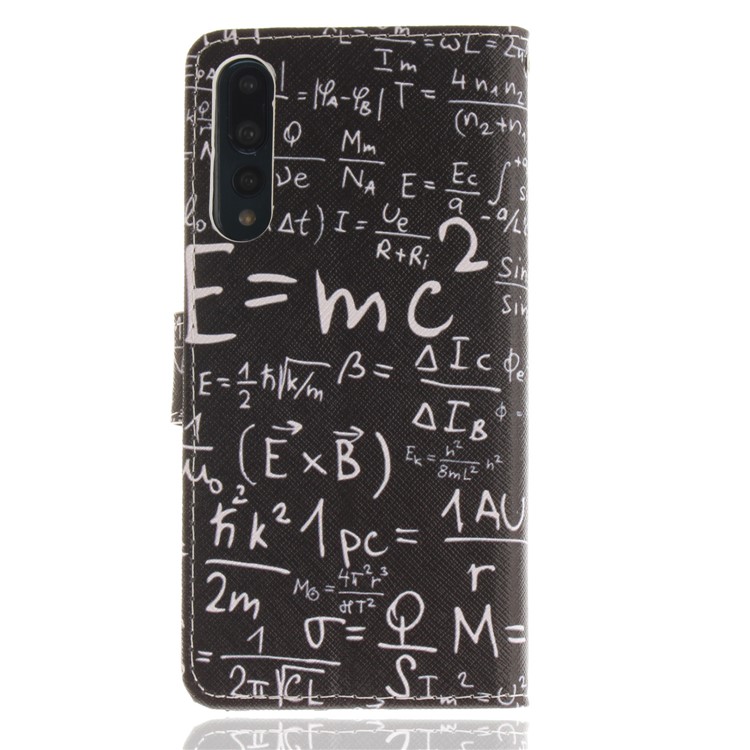 Pattern Printing Leather Wallet Shell Case for Huawei P20 Pro - Mathematical Symbol-2