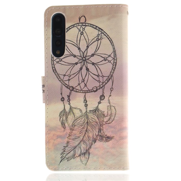 Padrão De Impressão Magnética Carteira De Couro Para Huawei P20 Pro - Apanhador De Sonhos-2