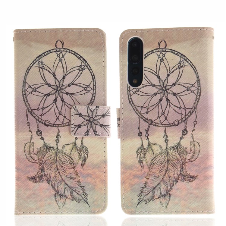 Padrão De Impressão Magnética Carteira De Couro Para Huawei P20 Pro - Apanhador De Sonhos-3