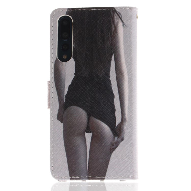 Pattern Printing Phone Leather Wallet Case for Huawei P20 Pro - Beauty Pattern-2