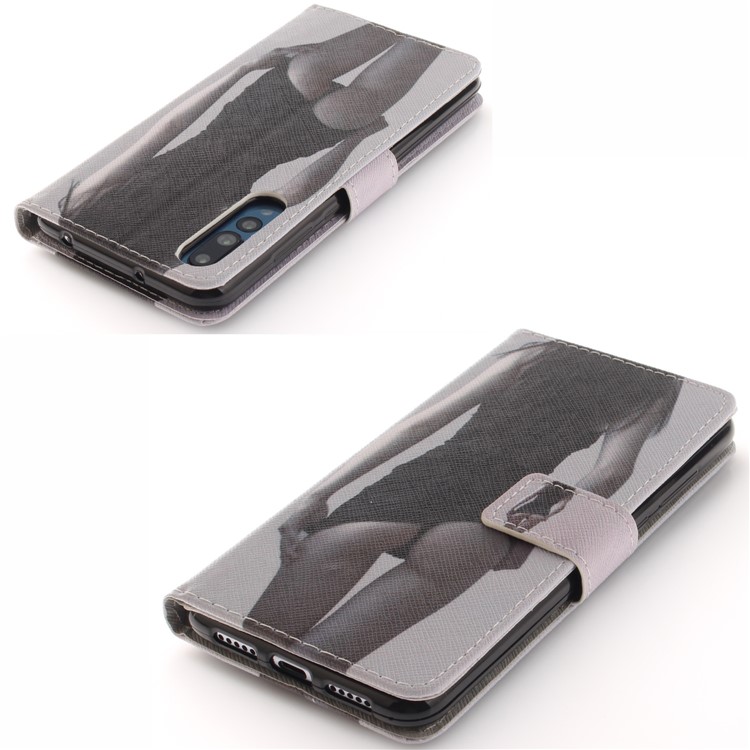 Pattern Printing Phone Leather Wallet Case for Huawei P20 Pro - Beauty Pattern-4