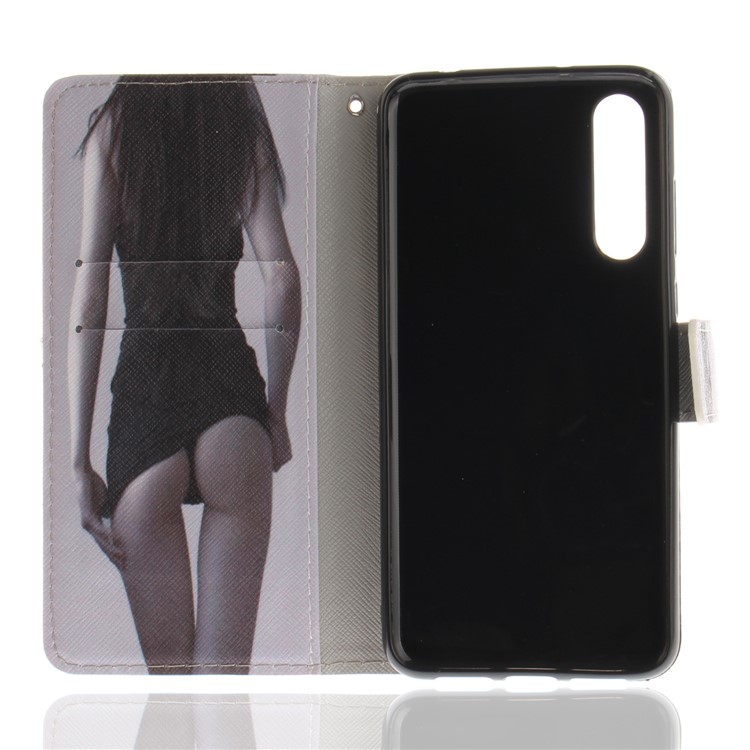 Pattern Printing Phone Leather Wallet Case for Huawei P20 Pro - Beauty Pattern-8