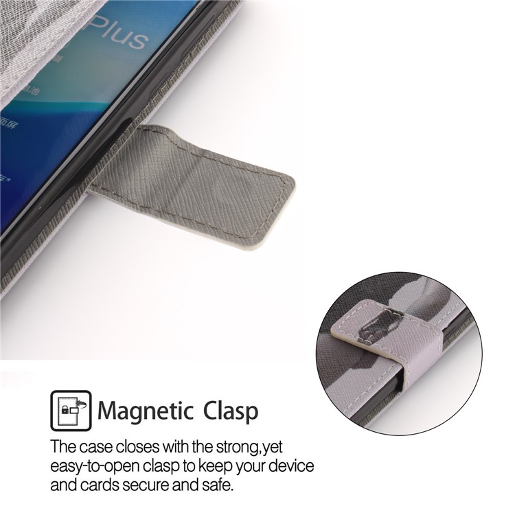 Pattern Printing Wallet Stand Leather Phone Case for Huawei Y9 (2018)/Enjoy 8 Plus - Hot Girl-6