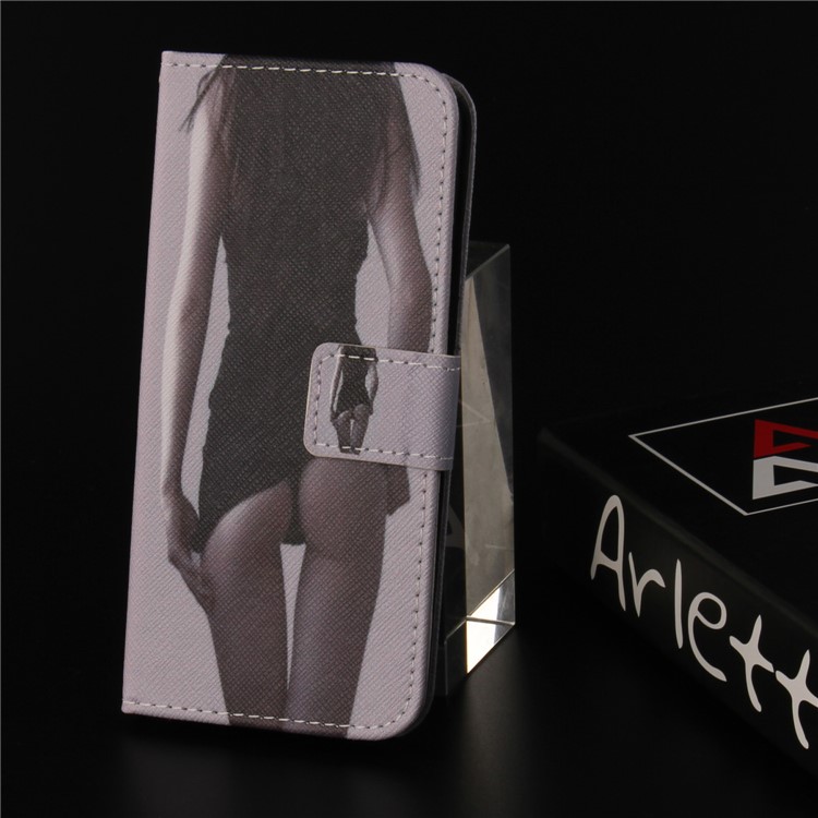 Pattern Printing Wallet Stand Leather Phone Case for Huawei Y9 (2018)/Enjoy 8 Plus - Hot Girl-9