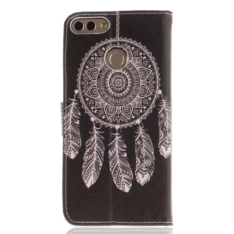 Pattern Printing Wallet Stand Leather Phone Cover for Huawei Y9 (2018)/Enjoy 8 Plus - Tribal Dream Catcher-2