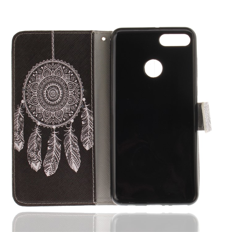 Pattern Printing Wallet Stand Leather Phone Cover for Huawei Y9 (2018)/Enjoy 8 Plus - Tribal Dream Catcher-8