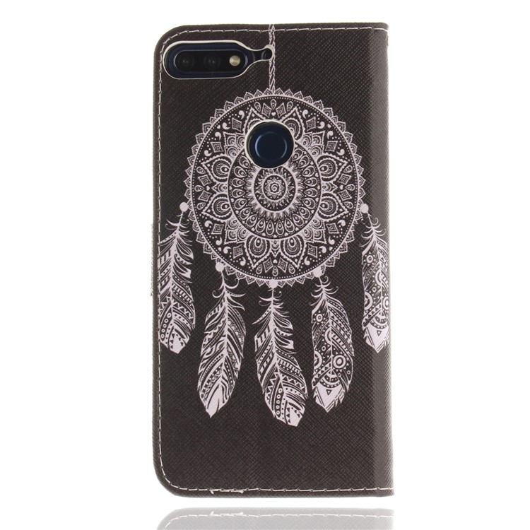 Pattern Printing Wallet Stand Leather Phone Cover for Huawei Honor 7C / Enjoy 8 /Y7 Prime (2018) - Tribal Dream Catcher-2