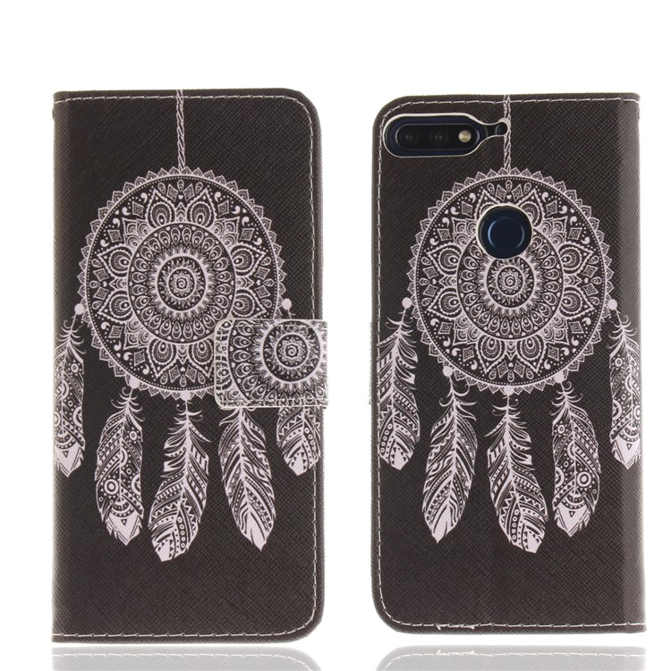 Pattern Printing Wallet Stand Leather Phone Cover for Huawei Honor 7C / Enjoy 8 /Y7 Prime (2018) - Tribal Dream Catcher-3