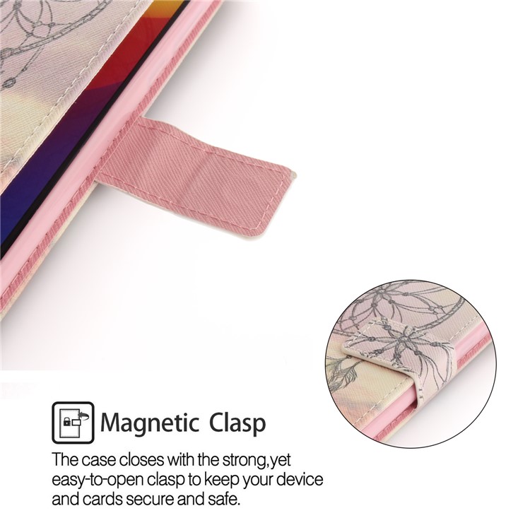 Patterned Wallet Stand Leather Mobile Case for Huawei Honor 7C / Enjoy 8 /Y7 Prime (2018) - Dream Catcher-6