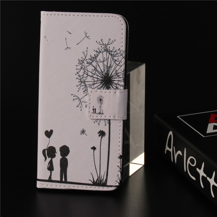 Patterned Wallet Stand PU Leather Mobile Cover for Huawei Honor 7C / Enjoy 8 /Y7 Prime (2018) - Dandelion and Lovers-9