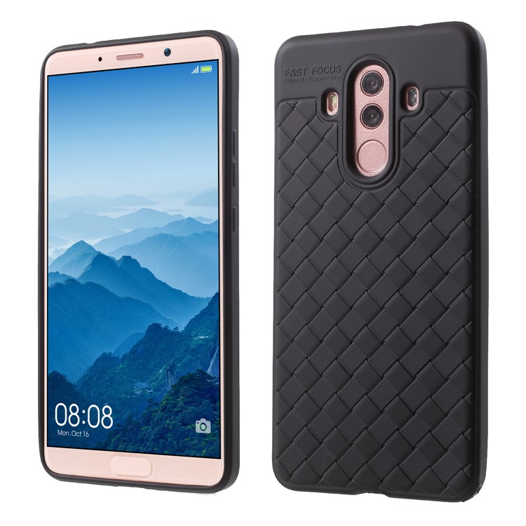 Woven Pattern TPU Case for Huawei Mate 10 Pro - Black-1