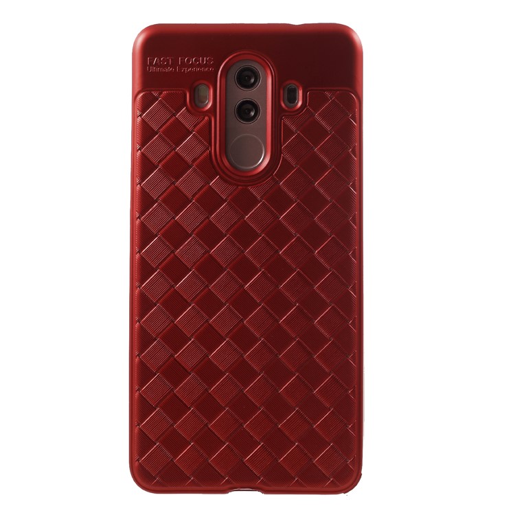Woven Pattern TPU Shell Case for Huawei Mate 10 Pro - Red-1