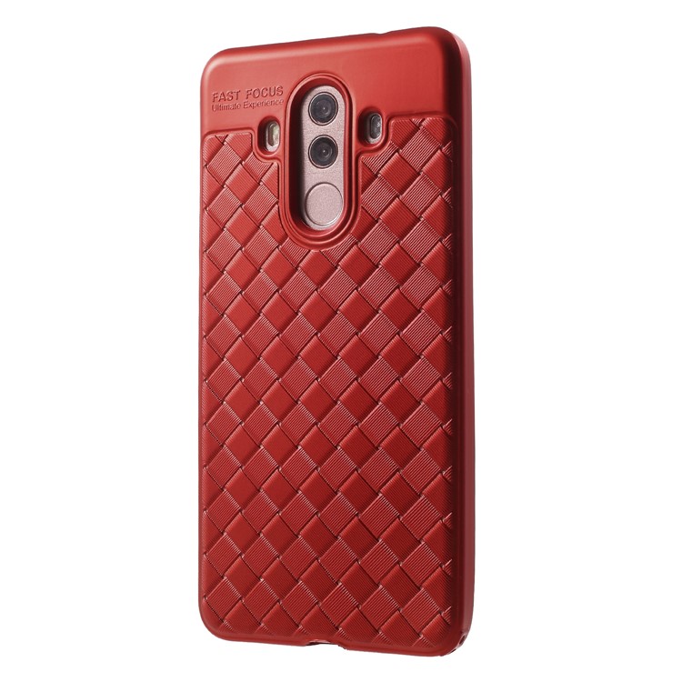 Woven Pattern TPU Shell Case for Huawei Mate 10 Pro - Red-3