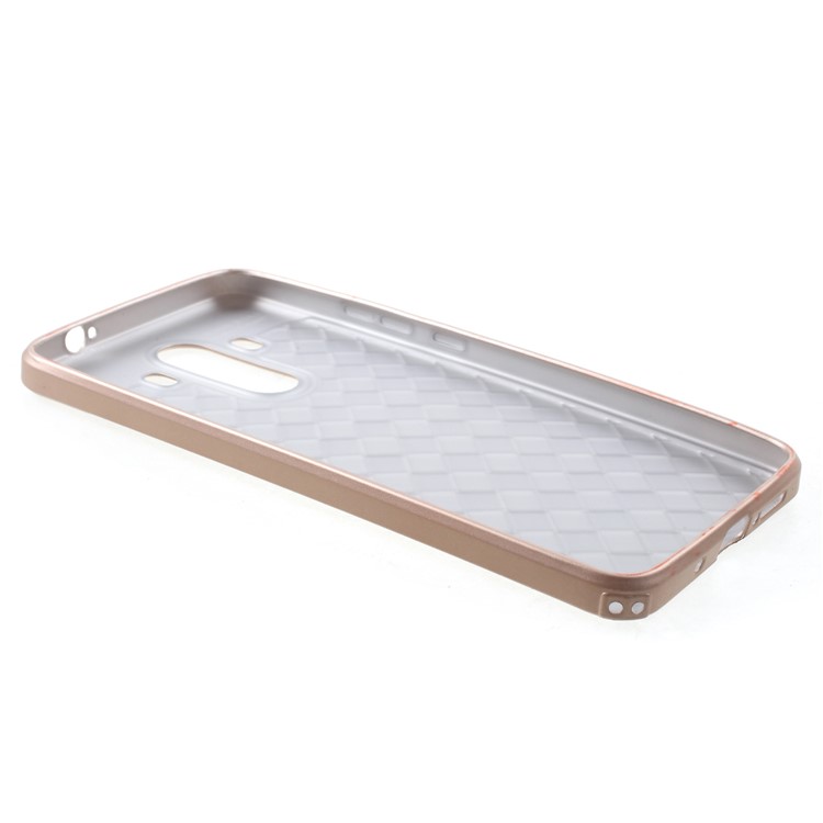 Woven Pattern TPU Cell Phone Case for Huawei Mate 10 Pro - Gold-5
