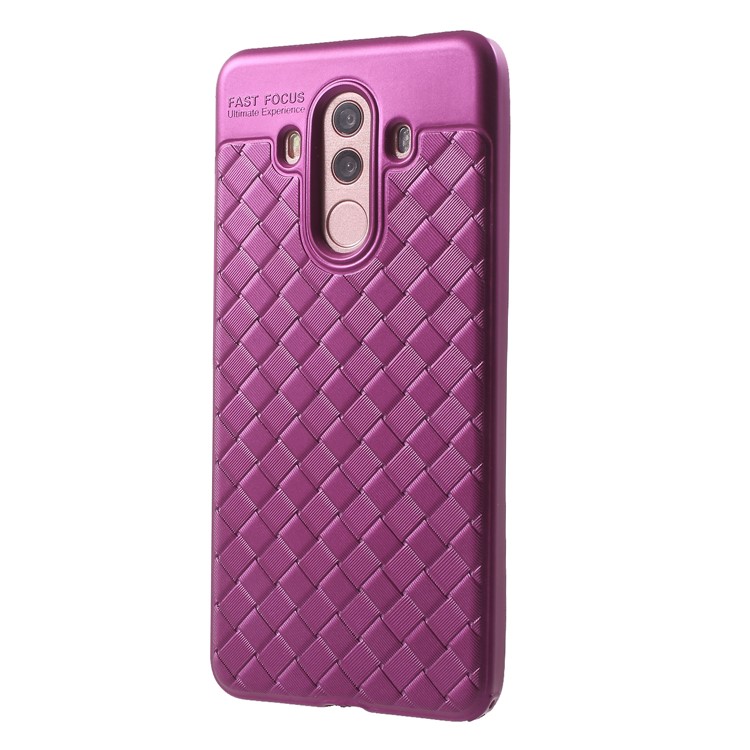 Woven Pattern TPU Protection Case for Huawei Mate 10 Pro - Purple-3