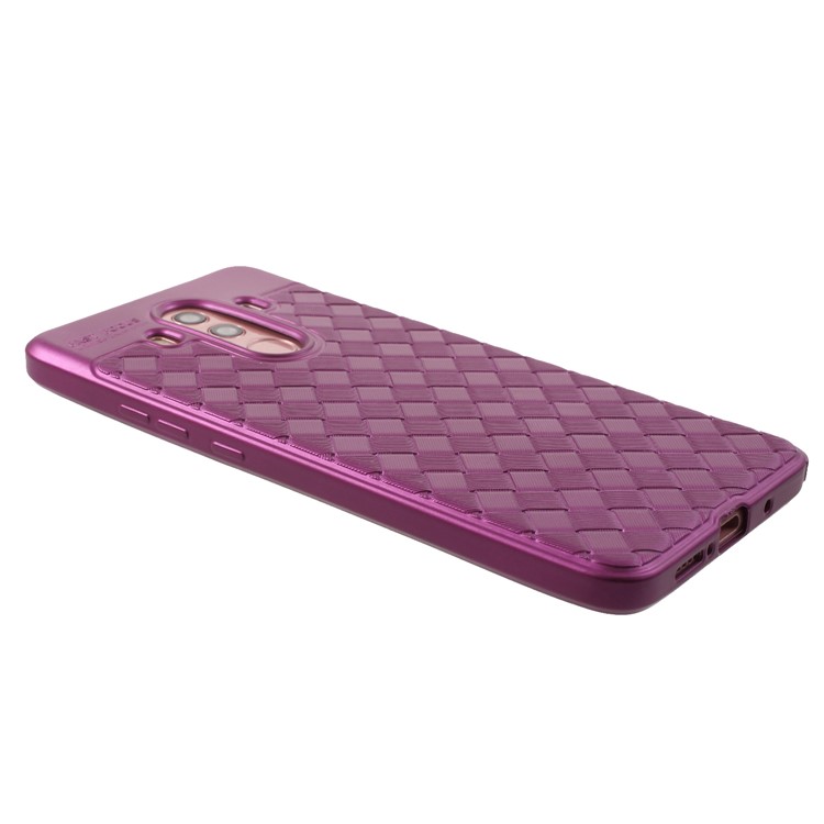 Woven Pattern TPU Protection Case for Huawei Mate 10 Pro - Purple-4