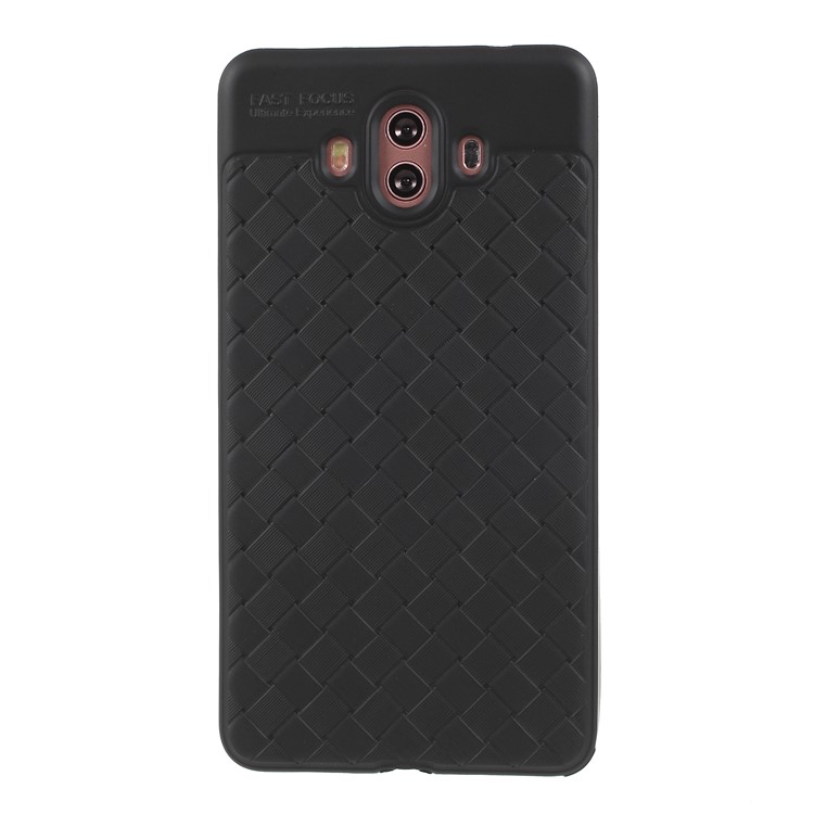 Woven Texture Soft TPU Case for Huawei Mate 10 - Black-2