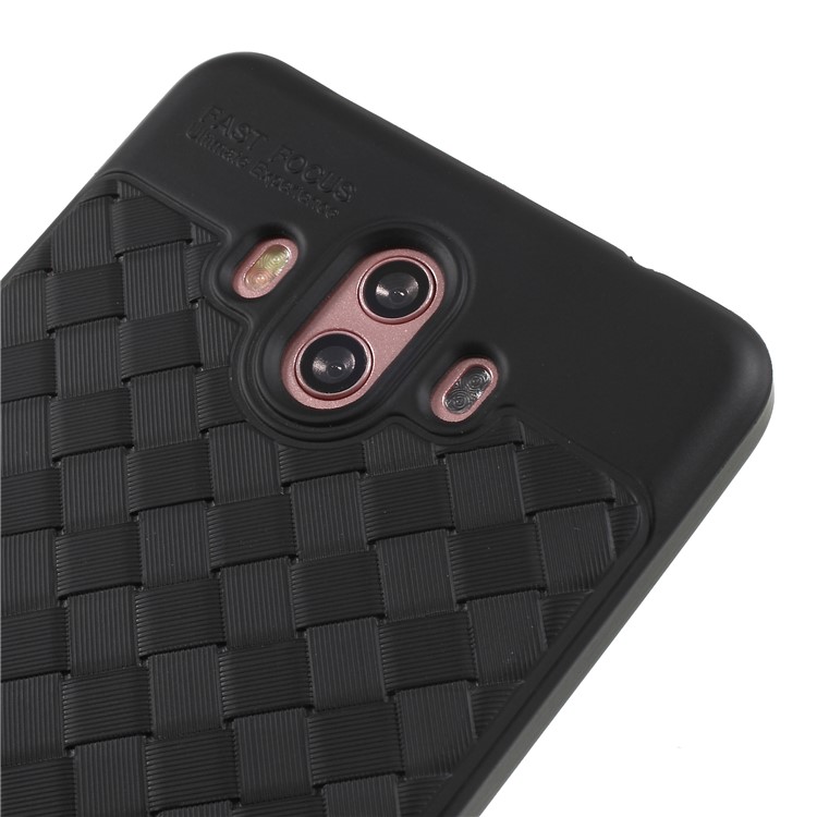 Woven Texture Soft TPU Case for Huawei Mate 10 - Black-3