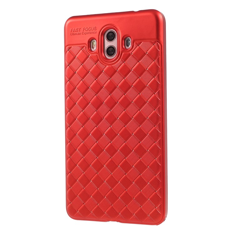 Woven Texture Soft TPU Cover for Huawei Mate 10 - Red-1