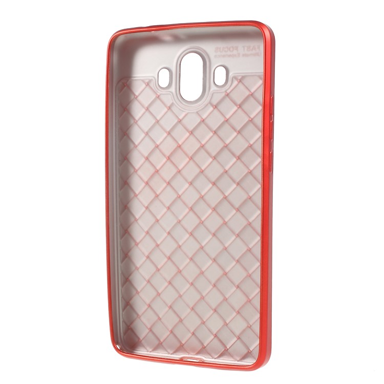 Woven Texture Soft TPU Cover for Huawei Mate 10 - Red-4