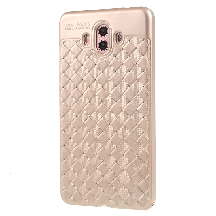Woven Texture Soft TPU Shell for Huawei Mate 10 - Gold-1