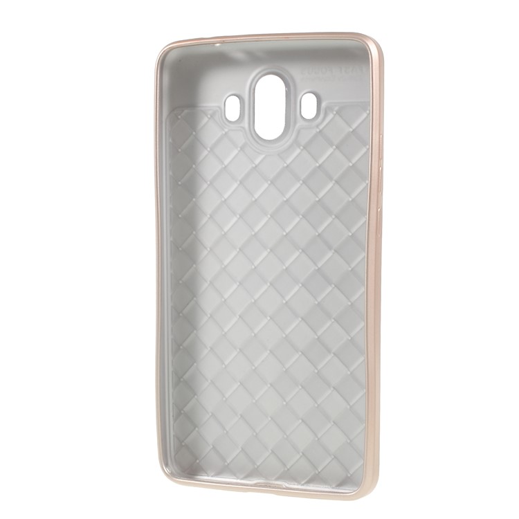 Woven Texture Soft TPU Shell for Huawei Mate 10 - Gold-4