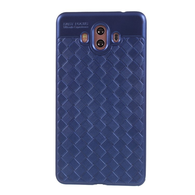 Woven Texture Soft TPU Casing for Huawei Mate 10 - Blue-3