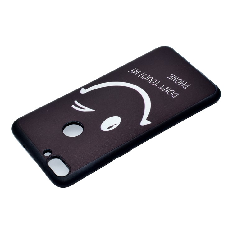 Patterned TPU Mobile Cover for Huawei P Smart / Enjoy 7S - Blink Eyes and Do Not Touch My Phone-5