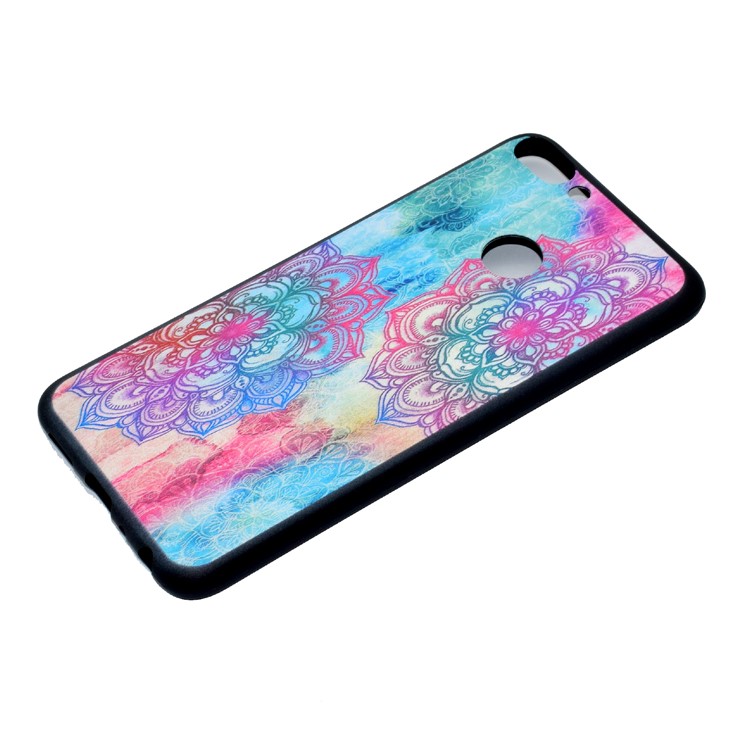 Patterned TPU Case Cover for Huawei P Smart / Enjoy 7S - Colorful Henna Lotus-3