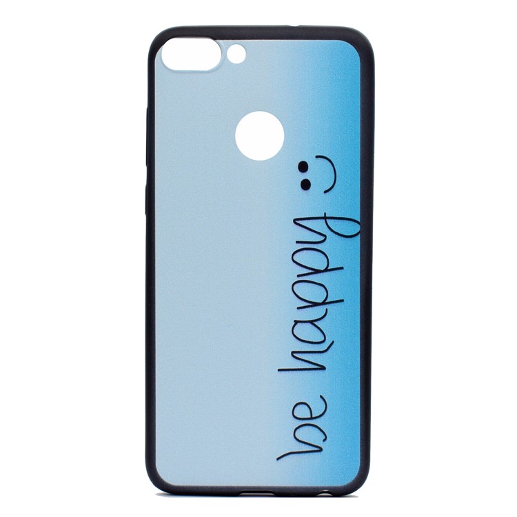 Patterned TPU Phone Casing for Huawei P Smart / Enjoy 7S - Be Happy and Smile-2