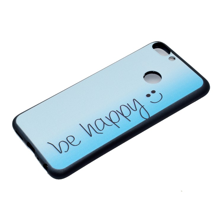Patterned TPU Phone Casing for Huawei P Smart / Enjoy 7S - Be Happy and Smile-3