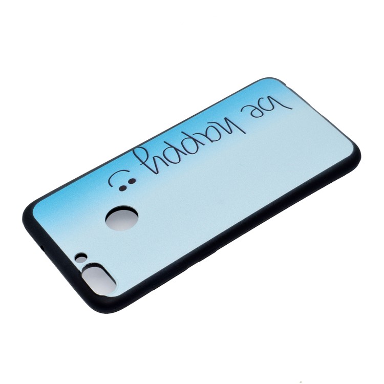 Patterned TPU Phone Casing for Huawei P Smart / Enjoy 7S - Be Happy and Smile-4