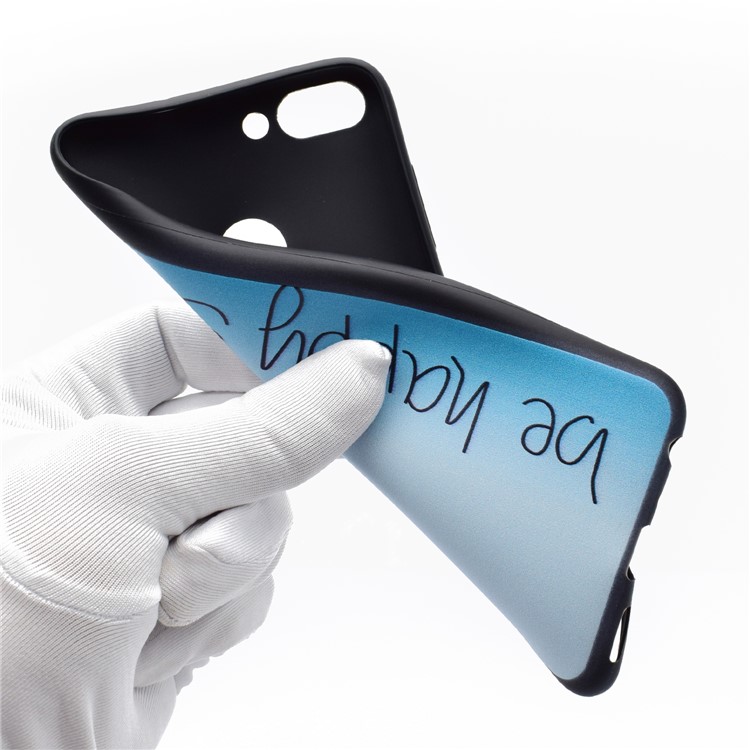 Patterned TPU Phone Casing for Huawei P Smart / Enjoy 7S - Be Happy and Smile-5