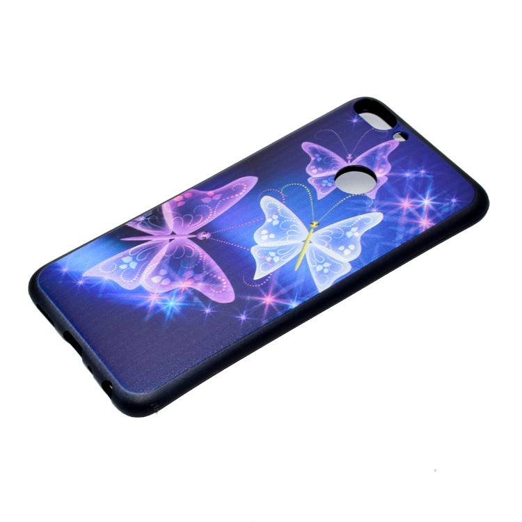 Patterned TPU Mobile Shell for Huawei P Smart / Enjoy 7S - Pretty Butterflies-3