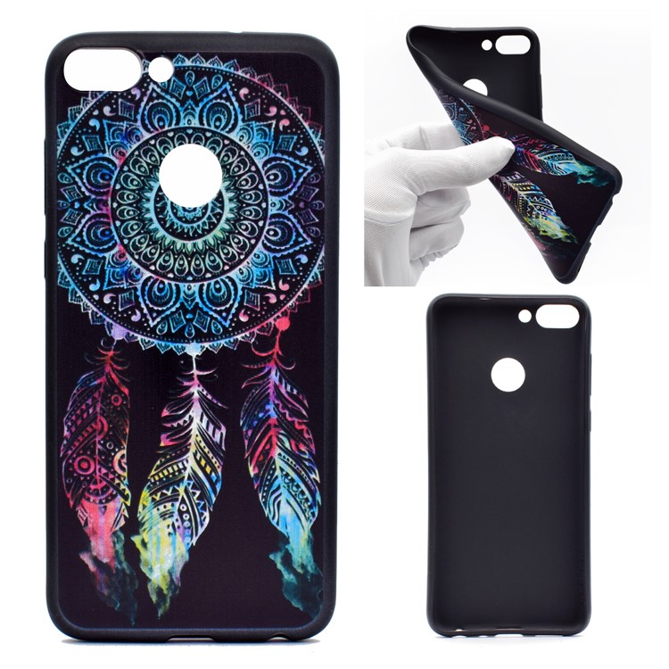 Patterned TPU Back Case Cover for Huawei P Smart / Enjoy 7S - Tribal Dream Catcher-1