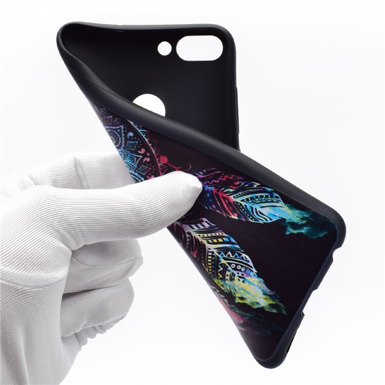 Patterned TPU Back Case Cover for Huawei P Smart / Enjoy 7S - Tribal Dream Catcher-5