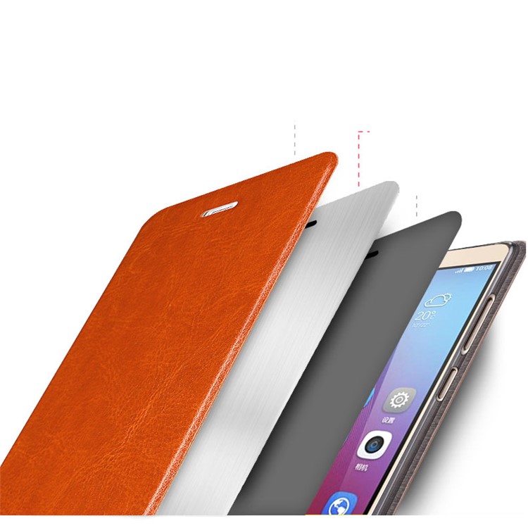 MOFI Rui Series Leather Phone Case for Huawei Honor Play 5X / Honor 5X - Brown-3