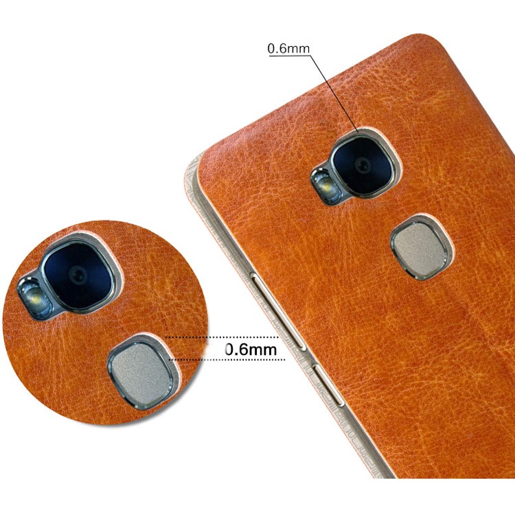 MOFI Rui Series Leather Phone Case for Huawei Honor Play 5X / Honor 5X - Brown-7