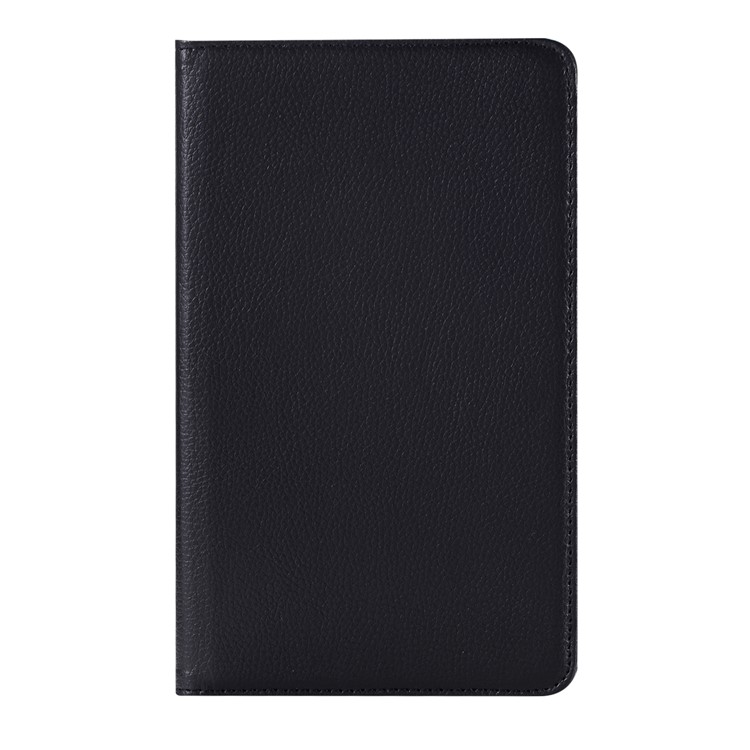 Litchi Skin Leather Case with Rotating Stand for Huawei MediaPad M5 8 - Black-2