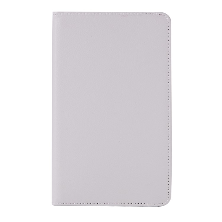 Litchi Skin Leather Cover with Rotating Stand for Huawei MediaPad M5 8 - White-2