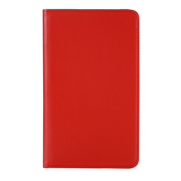 Litchi Skin Leather Protection Case with Rotating Stand for Huawei MediaPad M5 8 - Red-2